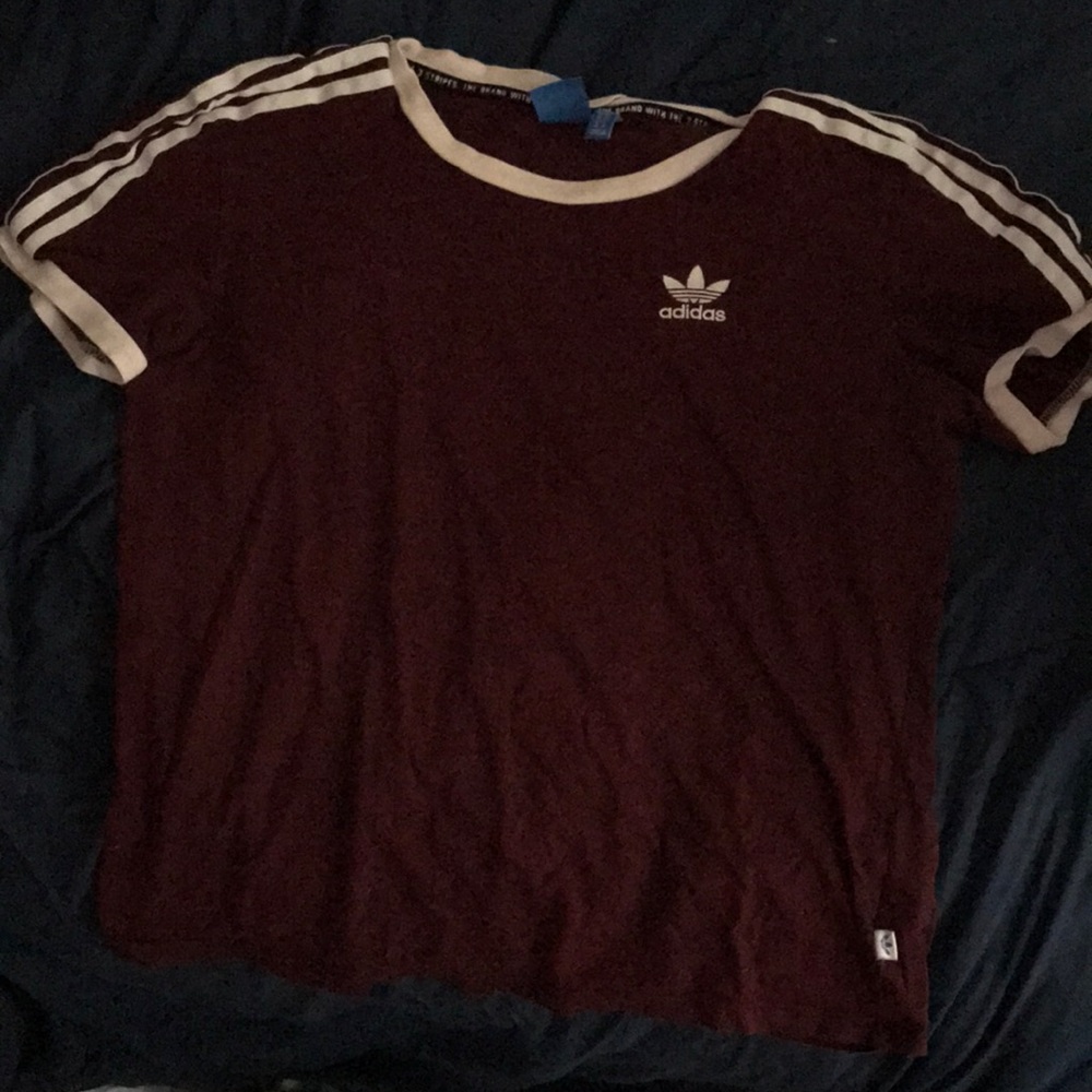 Red adidas shirt